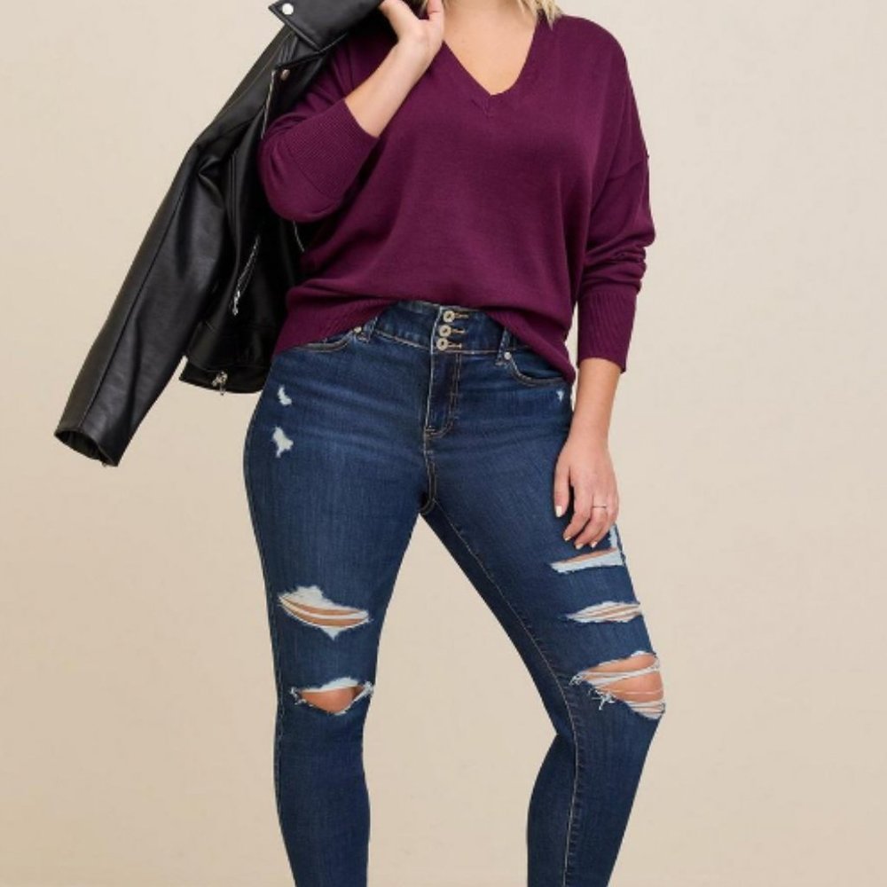 Torrid Lovesick Maroon Sweater